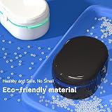 YKL Denture Bath Box with Mirror Denture & Retainer Set Black view 5
