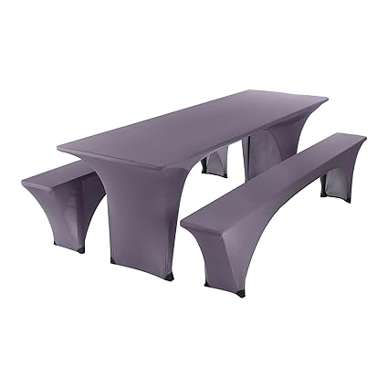 SCHEFFLER-Home Bierzelt-Garnitur 3tlg. Set für Tisch und Bänke Stretch-Hussen 70x220 cm, Stretch-Bezug bi-elastische Husse, M