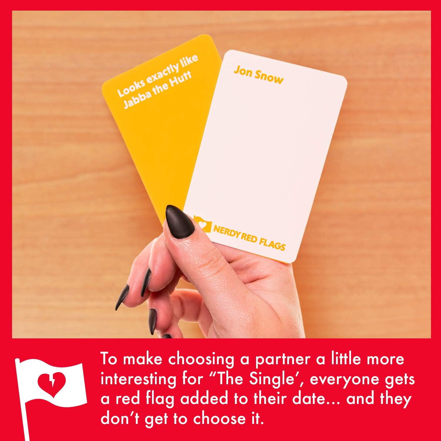 Amazon Com Skybound Nerdy Red Flags Expansion Deck For Card Game Of Terrible Dates Adult Party Game 75 New Cards 3 10 Players Ages 17 Toys Games