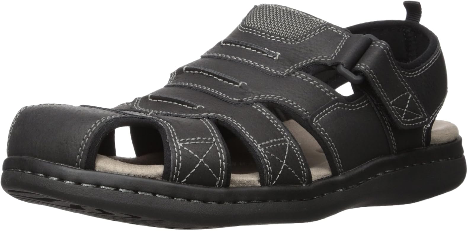 mens black fisherman sandals