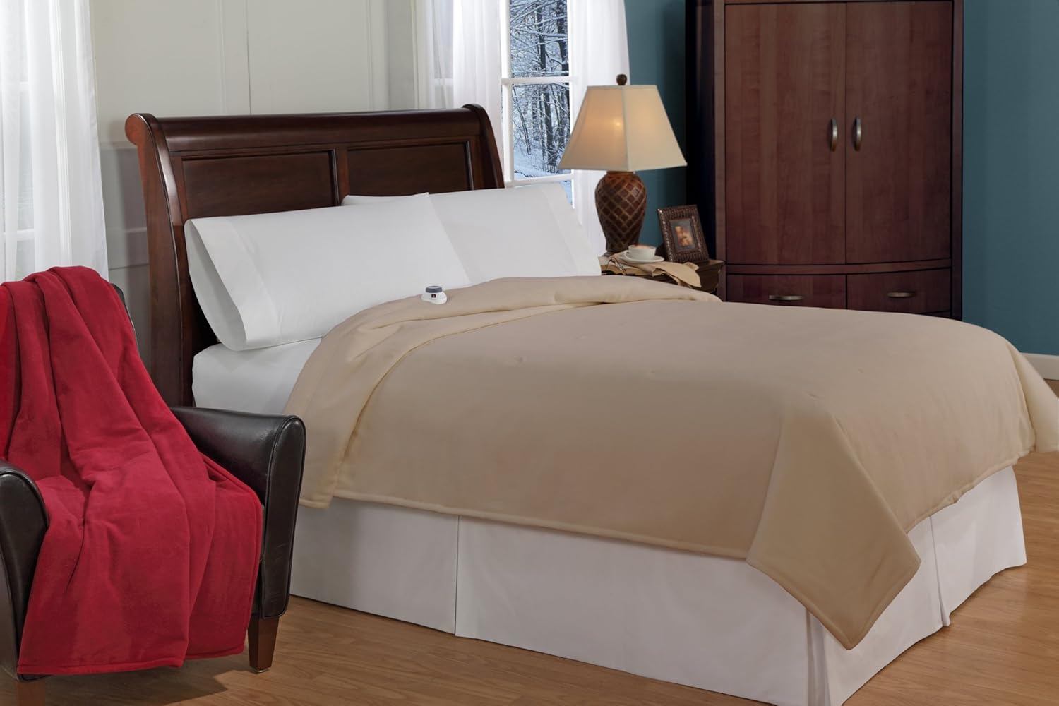 SoftHeat by Perfect Fit | Luxury Fleece Electric Heated Blanket with Safe & Warm Low-Voltage Technology (Full, Beige): Home & Kitchen