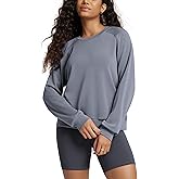 ODODOS Modal Soft Raglan Long Sleeves Sweatshirts for Women Oversized Crew Neck Pullover Tops