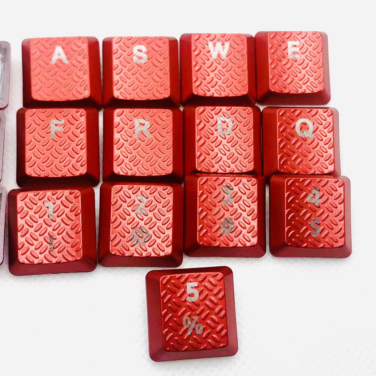 for Logitech G915TKL G913 Mechanical Keyboard Ultrathin RGB Backlit Nonslip Computer Sports keycap G915 G815 G813 Texture Game 13 keycaps, red