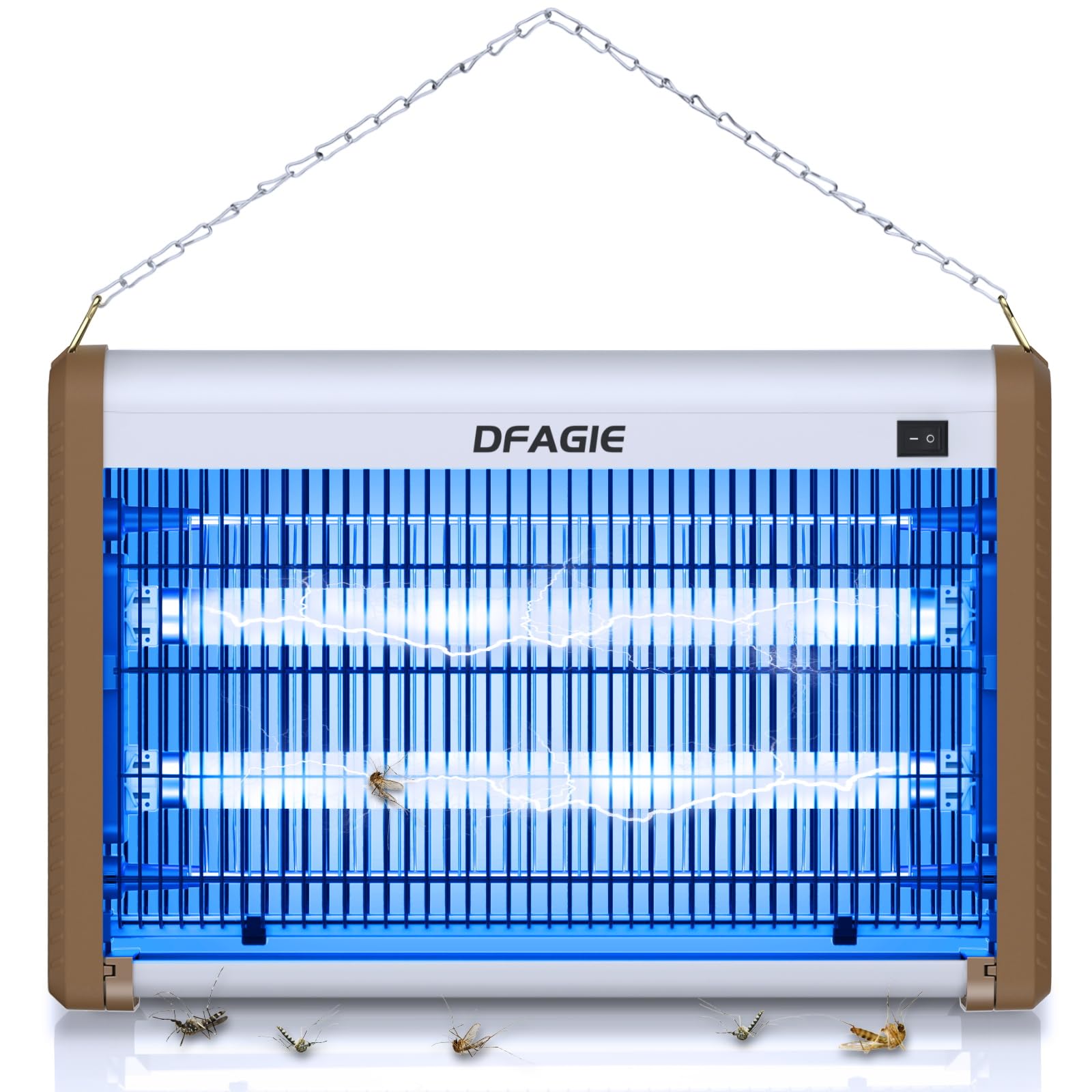 Photo 1 of ***see clerk notes*** DFAGIE Bug Zapper for Mosquito, Electric Bug Zapper, Fly Traps, Fly Zapper, Mosquito Killer, Fruit Fly Traps for Indoors, 3 Prong Plug, 2800V (Brown)