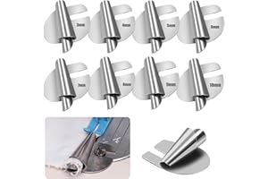 YEQIN 8Pcs Universal Sewing Rolled Hemmer Foot - [3-10mm] - Wide Rolled Hem Pressure Foot, Sewing Machine Presser Feet Hemmer Foot, Home Industrial Curved Scroll Hemmer Foot Sewing Accessories