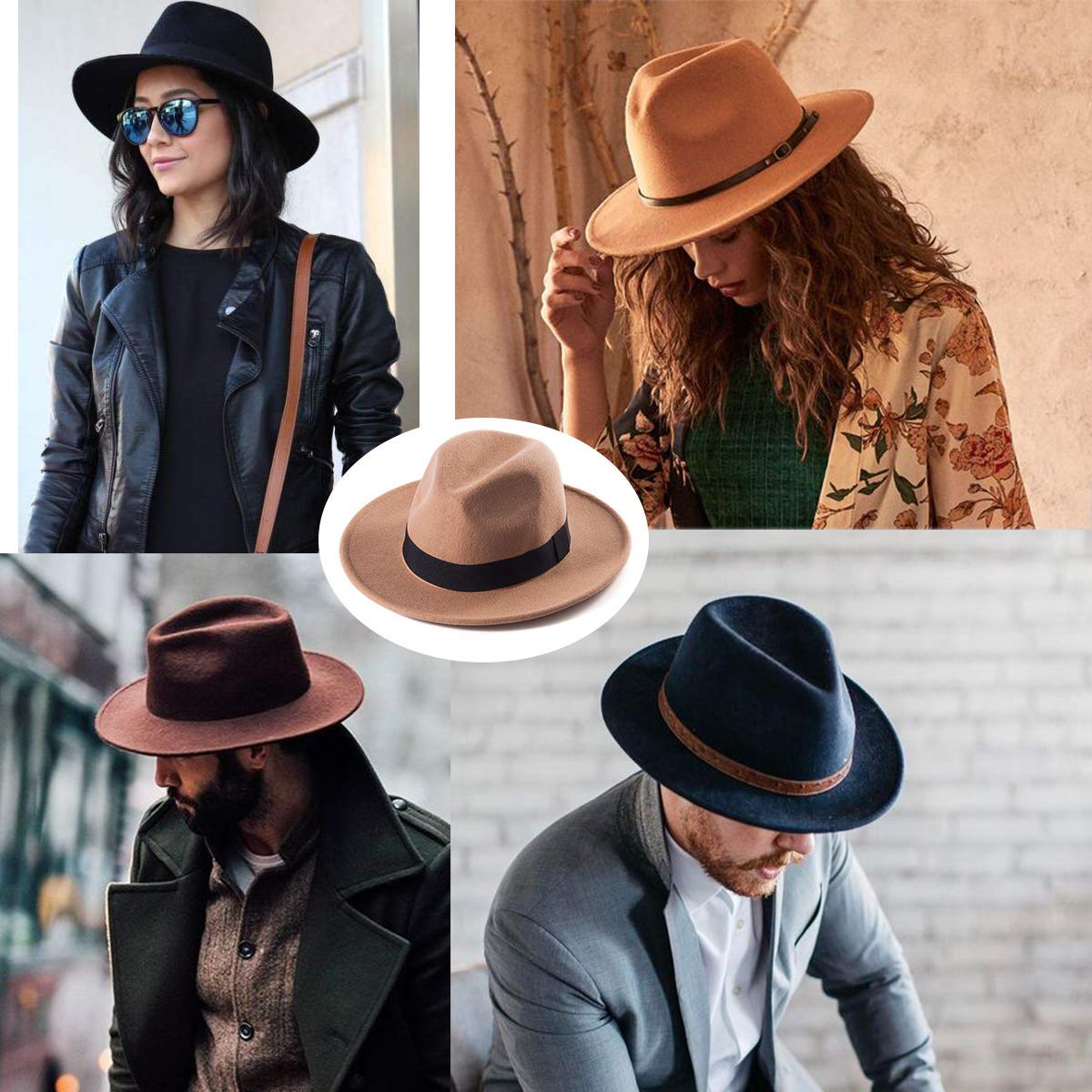 LADYBRO Fedora Hats for Women