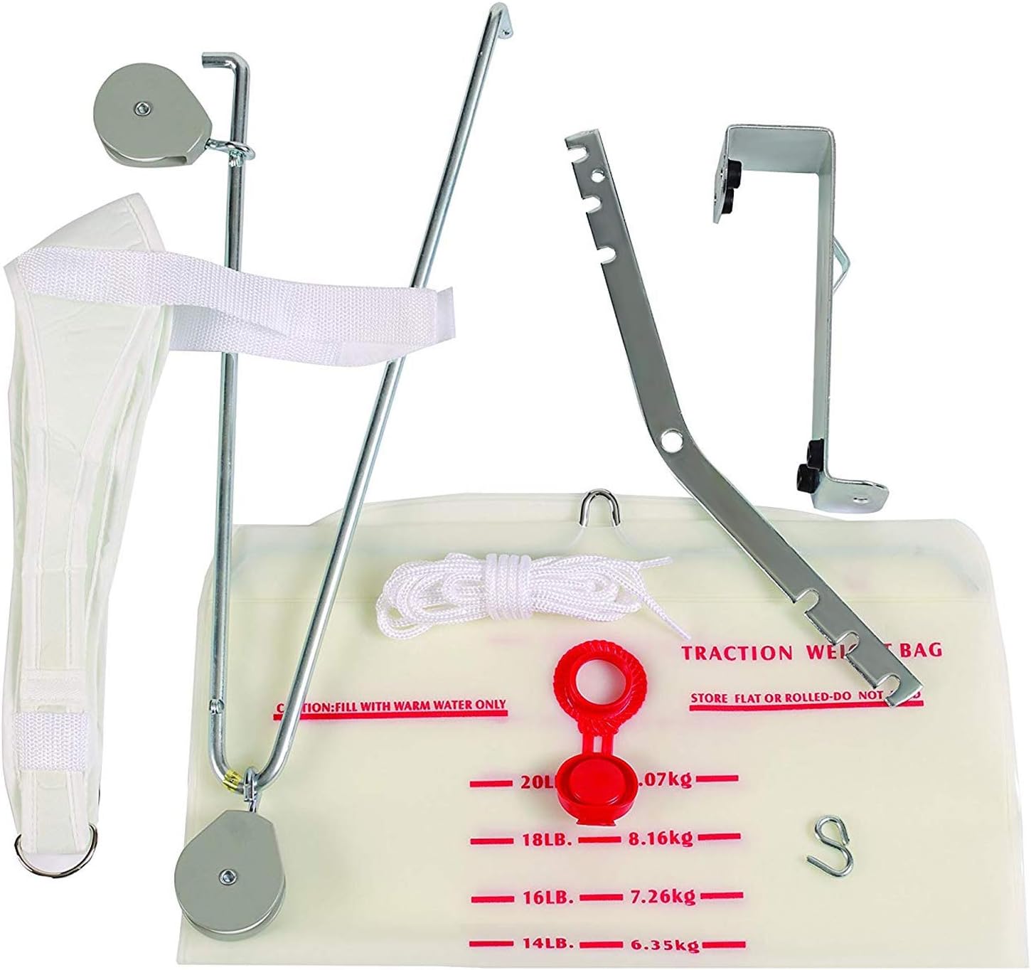 DMI Cervical Neck Traction Over the Door Device for Physical Therapy Helps Neck Pain, Arthritis, Disc Bulges and Minor Fractions of the Spine with 20 Pound Graduated Scale: Health & Personal Care