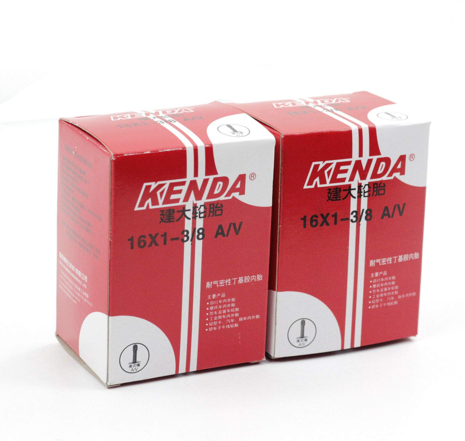 KENDA 2pcs Inner Tubes 16" 349 1 3/8 for Brompton Bike Schrader Valve(A/V)