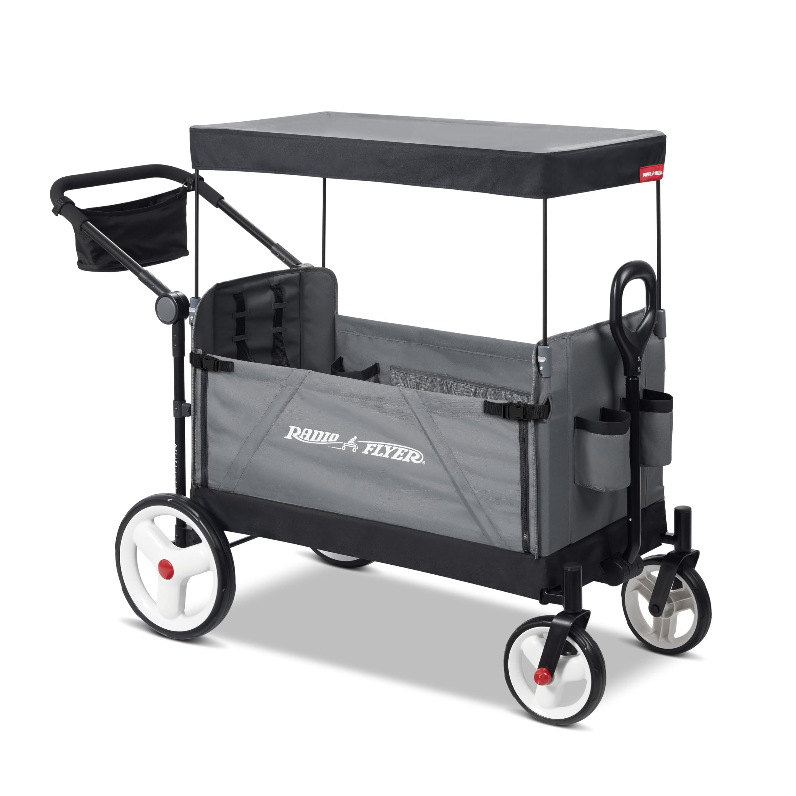 Stroller Wagon for Kids, Baby Stroller, Utility Cart, Rolling Cart, Radio Flyer City Luxe Stroll 'N Wagon, for Ages 1+ Years, Gray