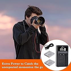 NB-4L Battery and LED Display Charger for Canon
