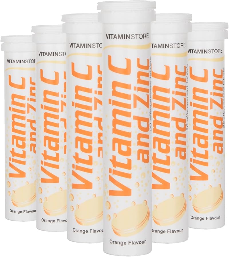 Vitamin Store Vitamin C & Zinc Effervescent Tablets - Vegan, 120 Tablets
