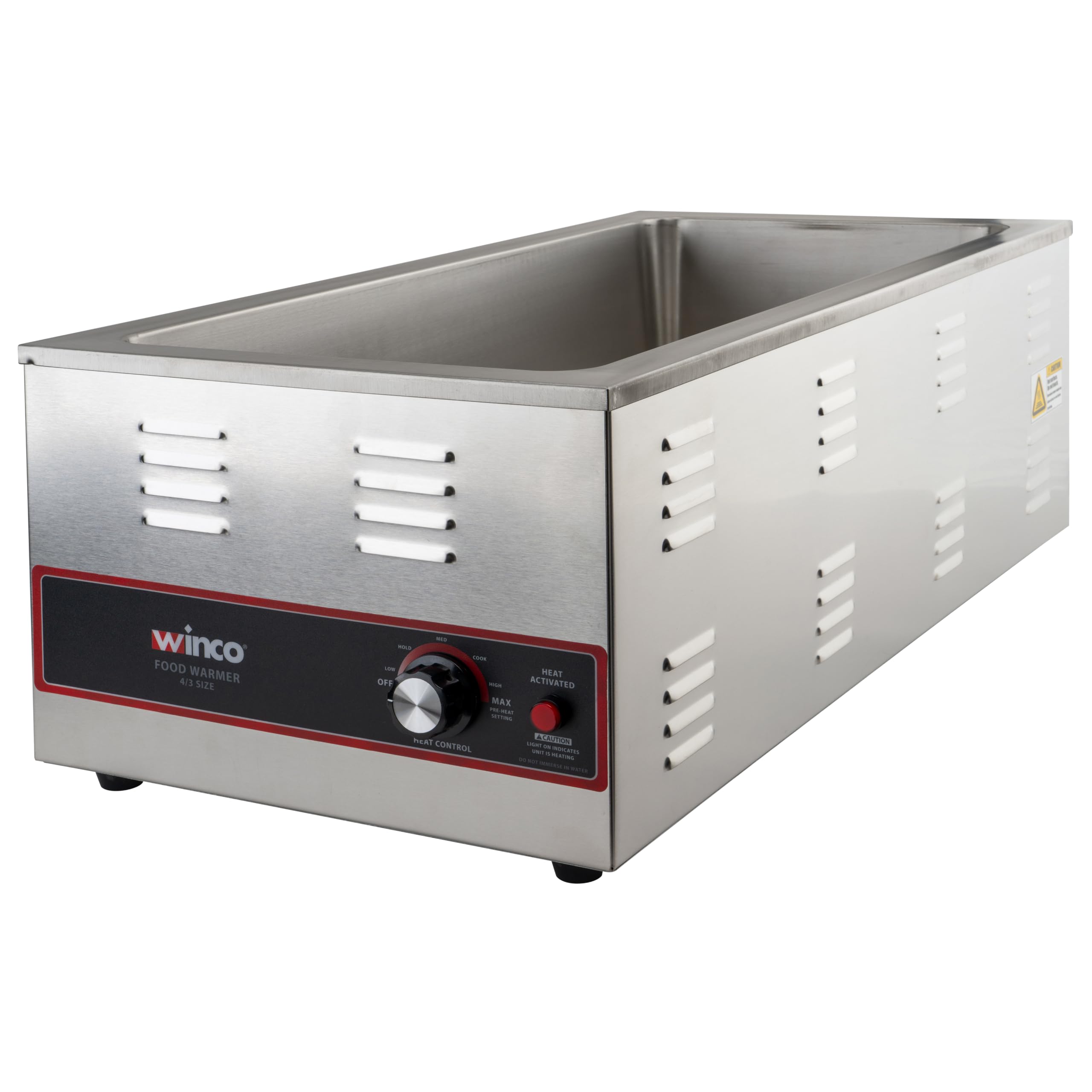 Winco Electric Portable Food Pan Warmer, 1500 W, 120V, 4/3 Size