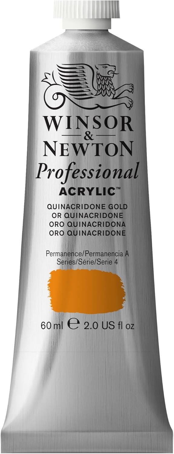 Winsor & Newton 2320547 60 ml Professional Acrylic Colour - Quinac Gold, 60 ml (Pack of 1)