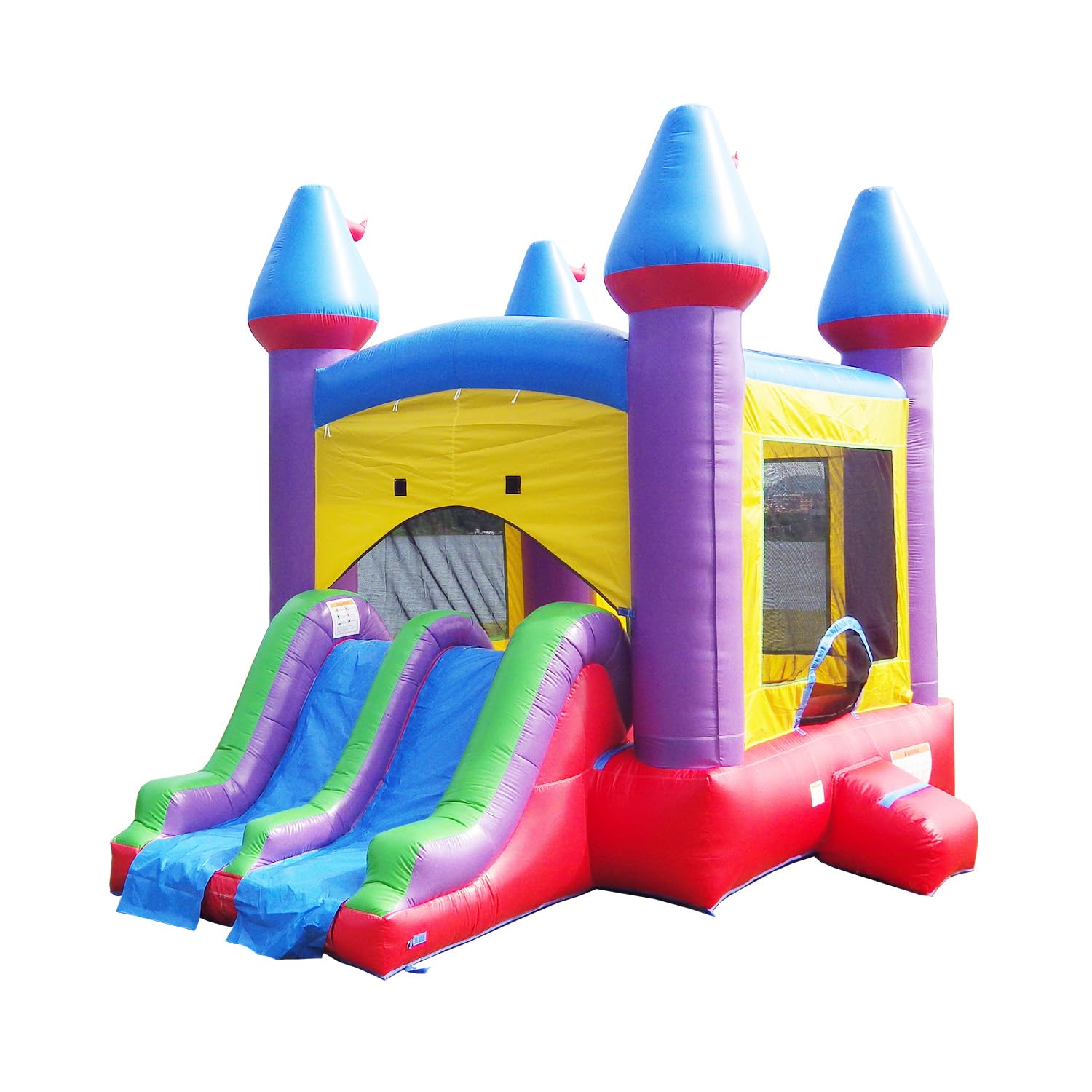 Photo 1 of ***Missing Blower***
HeroKiddo 14’x18’ Jelly Bean Castle Inflatable Bounce House with Dual Lane Slide,14.5' Tall Commercial PVC Bouncer with Basketball Hoop and Blower for Kids, Adult and Rental Use, Indoor & Outdoor