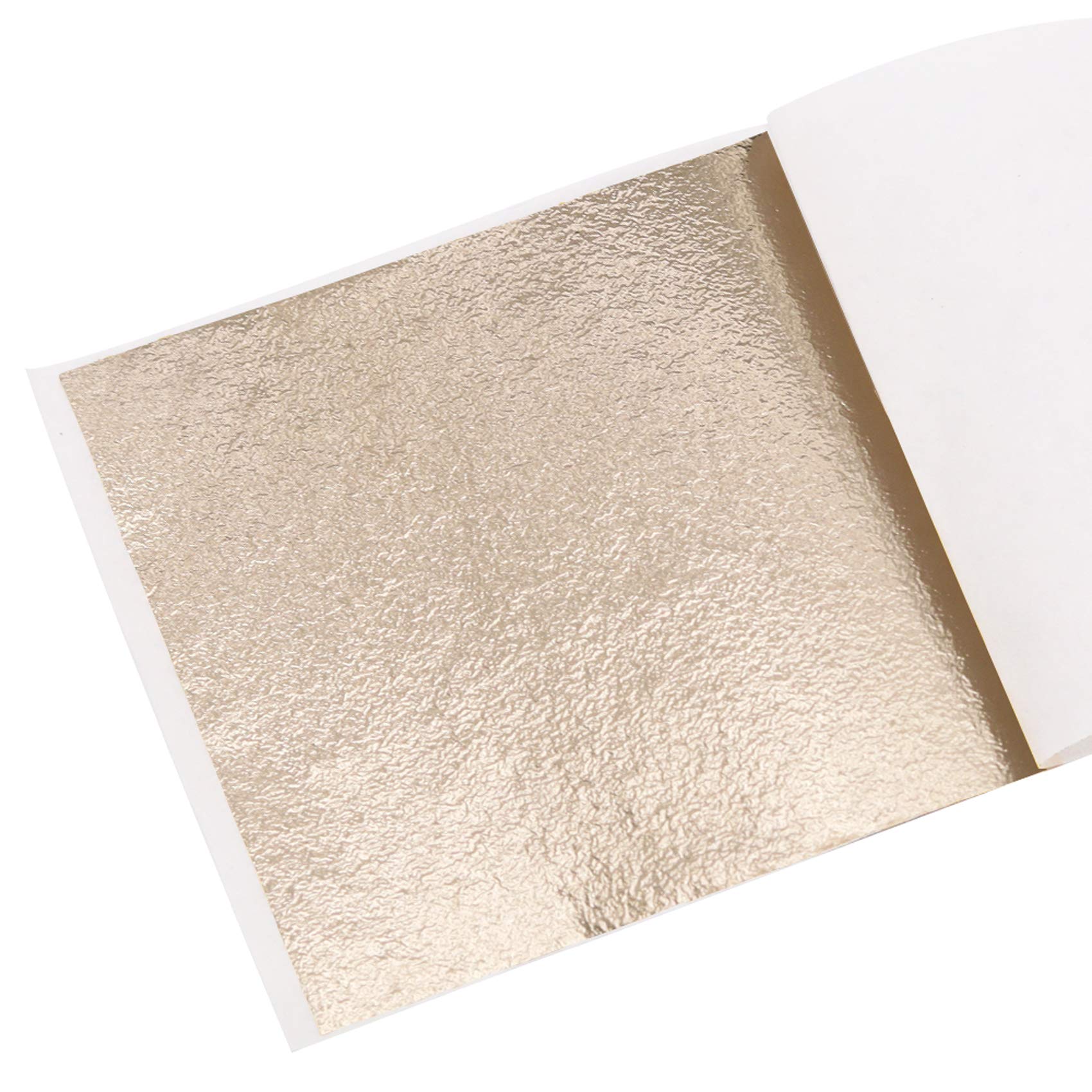 KINNO Gold Leaf Sheets,Gold Foil Leaf Sheets 100Sheets Antique Gold Leaf Gilding Sheets for Arts Crafts, Paintings, Nail Deco, Furniture, 8 x 8.5cm