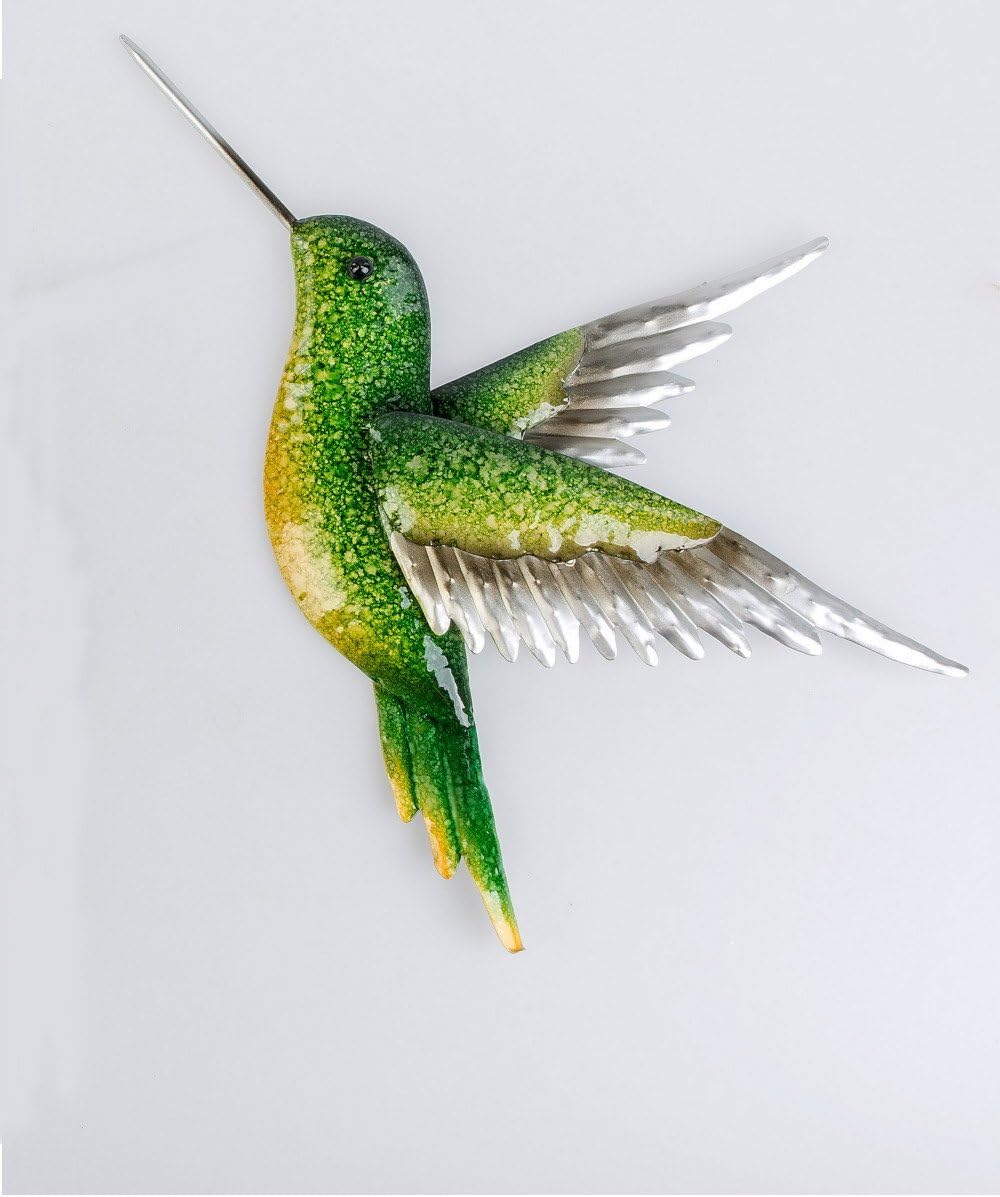 Wanddeko Vogel Kolibri Wandbild Metall Deko Tier Figur Wandschmuck Wand