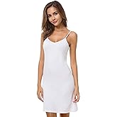 EaseWay Women's Basic Adjustable Spaghetti Strap Cami Under Mini Dress