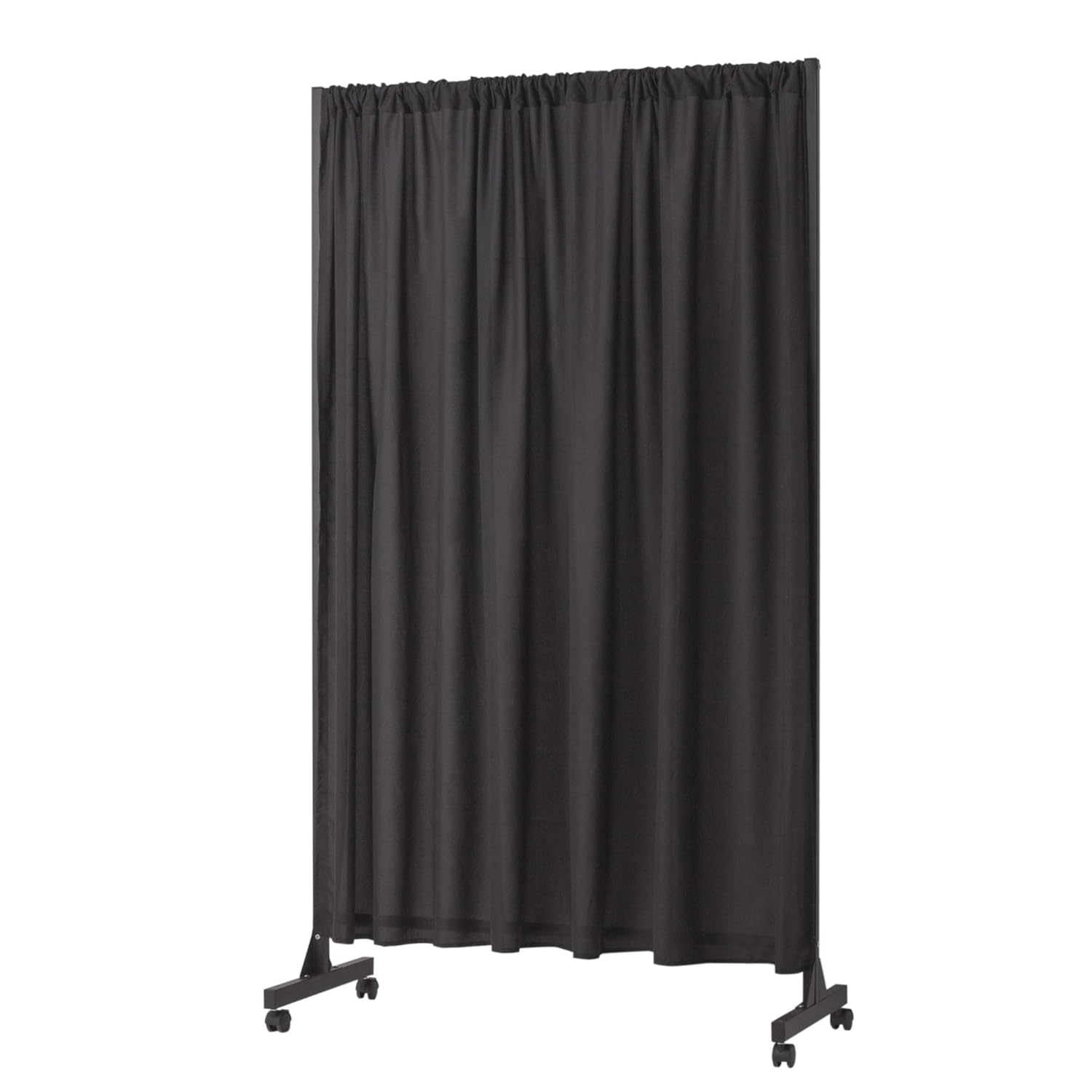Office Products Black Frame with Black Fabric DormCo Expandable Privacy