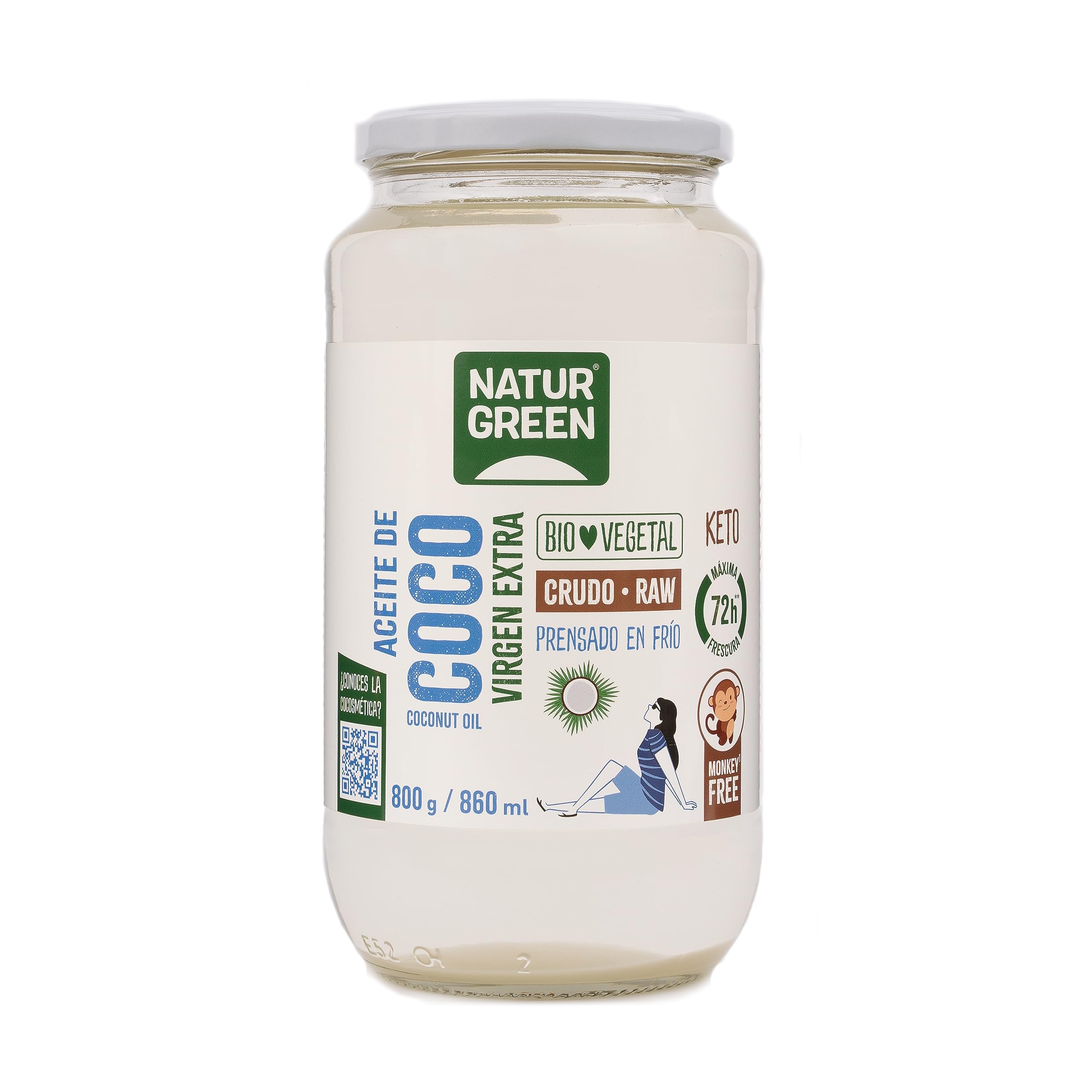 NaturGreen Organic Coconut Virgin Oil 860ml/800g