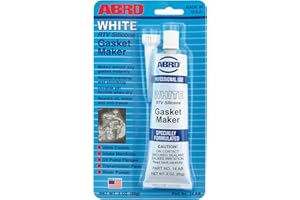 ABRO RTV Silicone Sealant and Gasket Maker: Up to 500 Degree F Heat, High Temp Silicone Sealant, 3 oz/85g Tube - White
