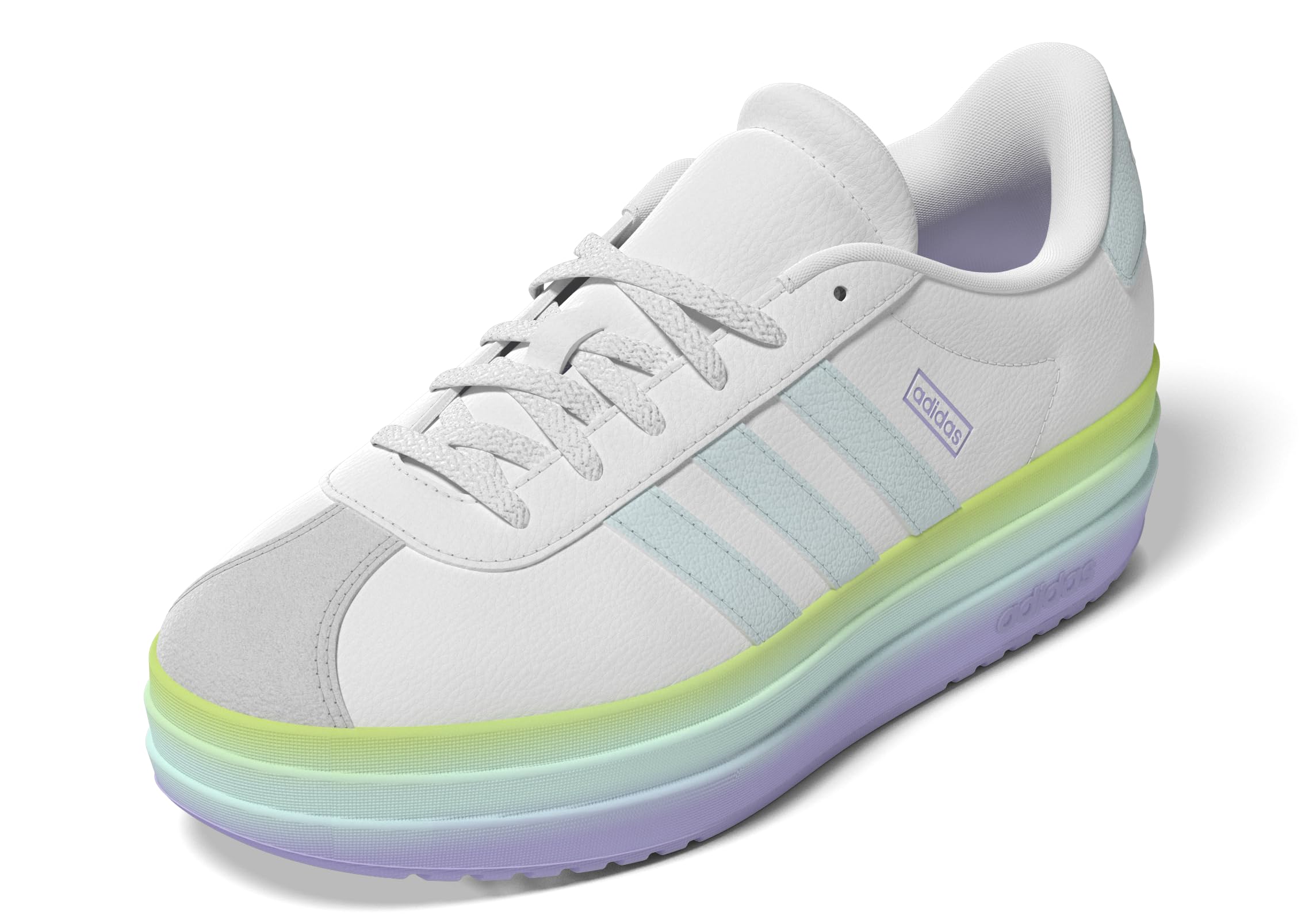adidas Unisex-Kids VL Court Bold Sportswear, White/Halo Mint/Violet Tone, 4