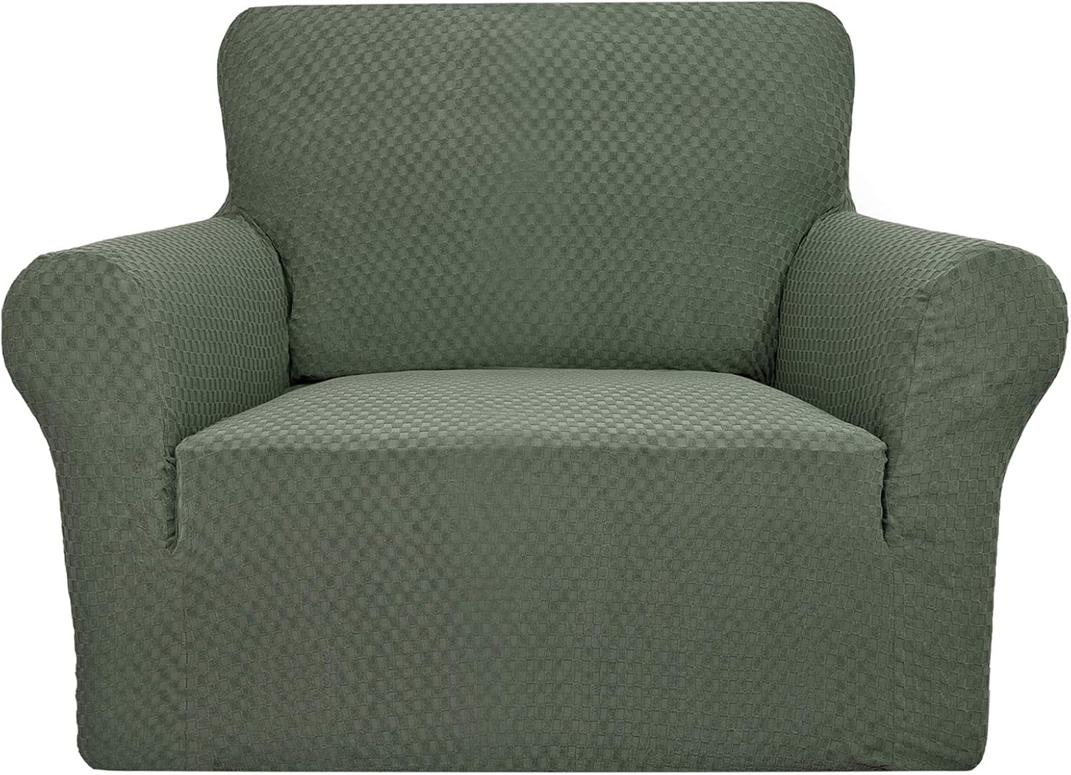 YEMYHOM Couch Cover Latest Jacquard Design High Stretch Sofa Chair Covers for Living Room, Pet Dog Cat Proof Armchair Slipcover Non Slip Magic Elastic Furniture Protector (Chair, Black): Kitchen & Dining