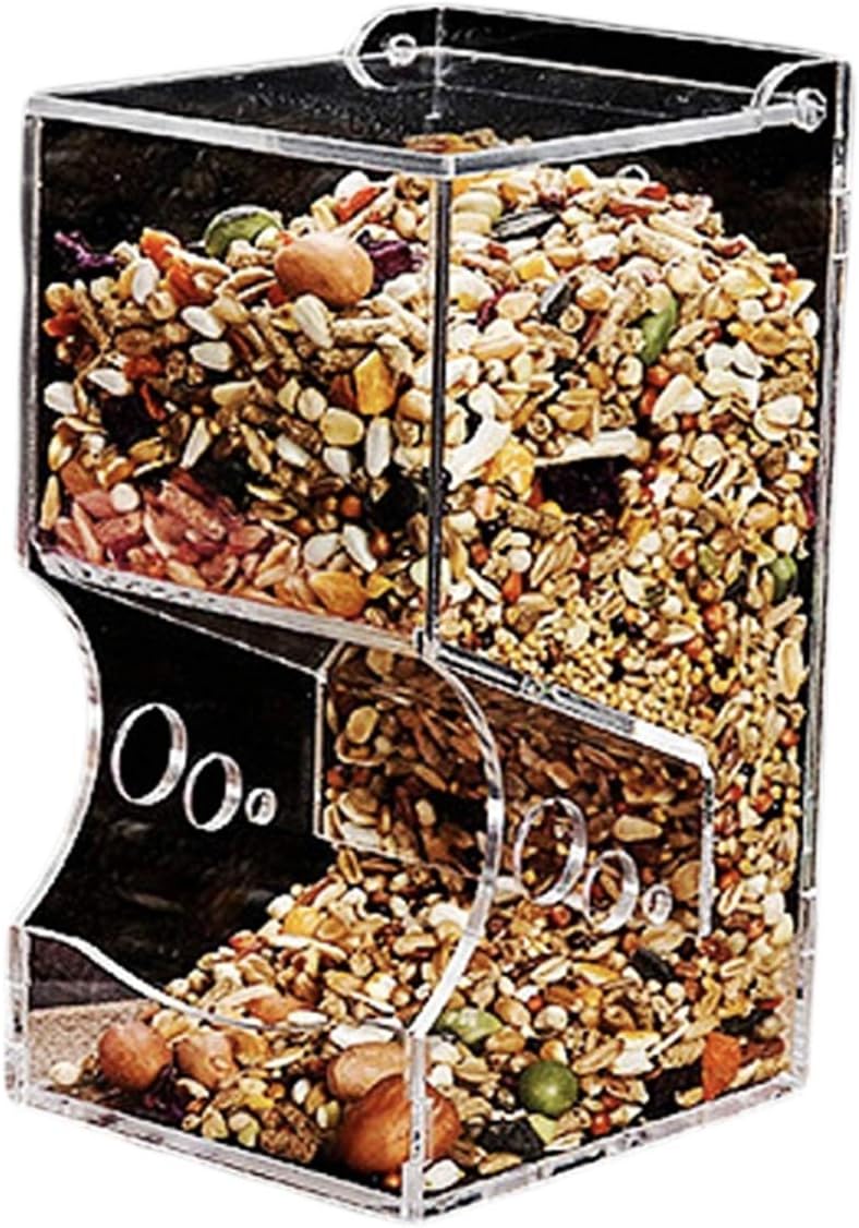 Amazon | [Venda] ハムスター 自動給餌器 固定式 コンパクト 透明 小動物 餌 餌入れ 餌やり機 リス モルモット フェレット