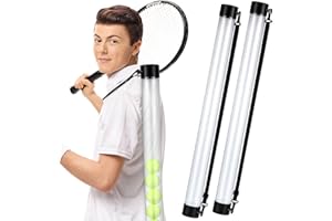 Lenwen 2 Pcs Tennis Ball Pick up Tube with Shoulder Strap Lightweight Collector Holder 15 Tennis Ball Picker Grabber Retriever Tube Carrier