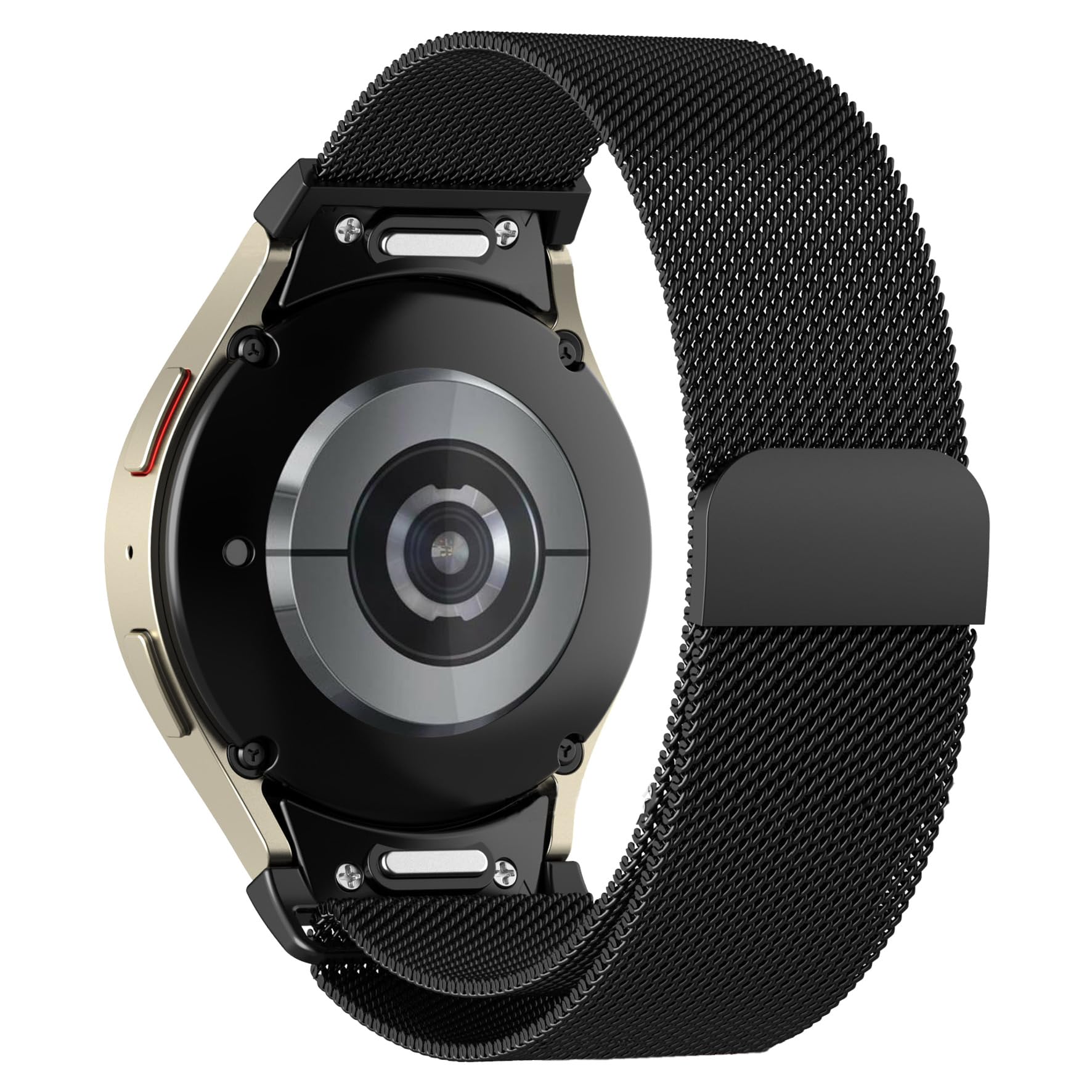 Magnetic Metal Band for Samsung Galaxy Watch 7 6 5 4 FE 40mm 44mm/Galaxy 6 Classic 43mm 47mm/4 Classic 42mm 46mm/5 Pro 45mm,One Click Attachment,No Gap Stainless Steel Milanese Loop Strap Women Men