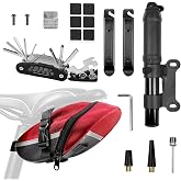 Aikolesa 15 in 1 Bike Repair Kit Tool Set Waterproof Bike Saddle Bag | Cycling Repair Kit Easy Storage for MTB Folding Mountain Road Bicycles