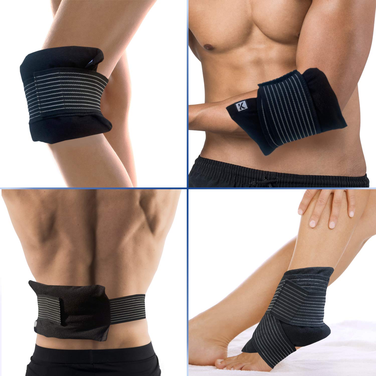 KEDLEY Reusable Hot and Cold Gel Pack with Positioning Pouch | (Large Size 17cm x 23cm), Multi-Purpose Heat Pack for Muscle Pain Relief and Sports Injuries (Fits All Body Parts)