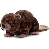 The Petting Zoo Beaver Stuffed Animal, Gifts for Kids, Wild Onez Zoo Animals, Beaver Plush Toy 12 inches