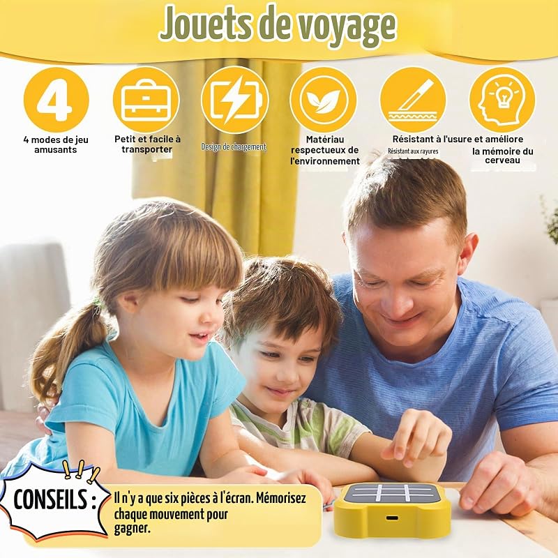 Tic Tac Toe Bolt Game, Jeu De Tic Tac Toe Électronique(Jaune) — photo 5 sur 7