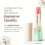 Paul & Joe Lipstick Case Paris Green Gold Chrysanthemum Refillable Makeup Holder view 4