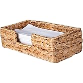 Rectangle Water Hyacinth Napkin Holders For Kitchen And Bathroom, Guest Towel Holder Tray For Bathroom, Handcrafted Flat Napkin Holder Basket, Wicker Accessories for Home Decor, Restaurants, Cafe