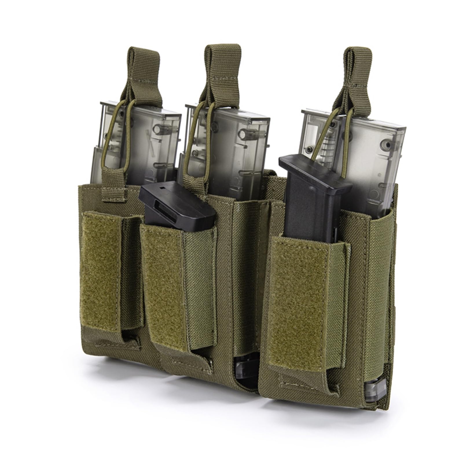 Tactical Mag Pouch for Rifle Laser Cutting Molle Rifle Mag Pouch Triple Mag Pouch Open Top Mag Pouch for Rifle Magazine Holster for Tactical Bag Accessories Holder