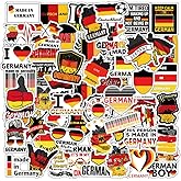 62Pcs Germany Stickers Pack, Aesthetic Graphic Vinyl Waterproof Sticker Decals for Water Bottle,Laptop,Phone,Skateboard,Scrapbooking,Bumper Choice forFans for Party Supply