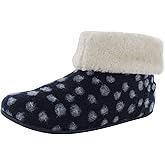 FitFlop Womens Sarah Shearling Dots Slipper Shoes, Midnight Navy, US 5