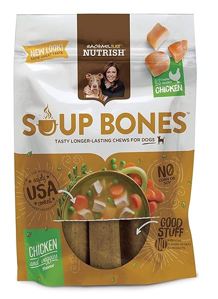 RACHAEL RAY NUTRISH SOUP BONES DOG TREATS, REAL...
