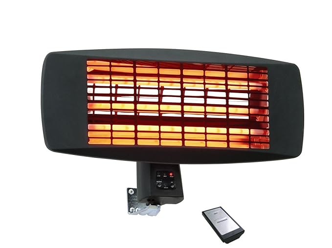 Traedgard® Elektro-Infrarot-Heizstrahler Fehmarn | 3 Heizstufen | 650-2000 Watt | Neigungsverstellbar | Schutzart IP24 (Sprit