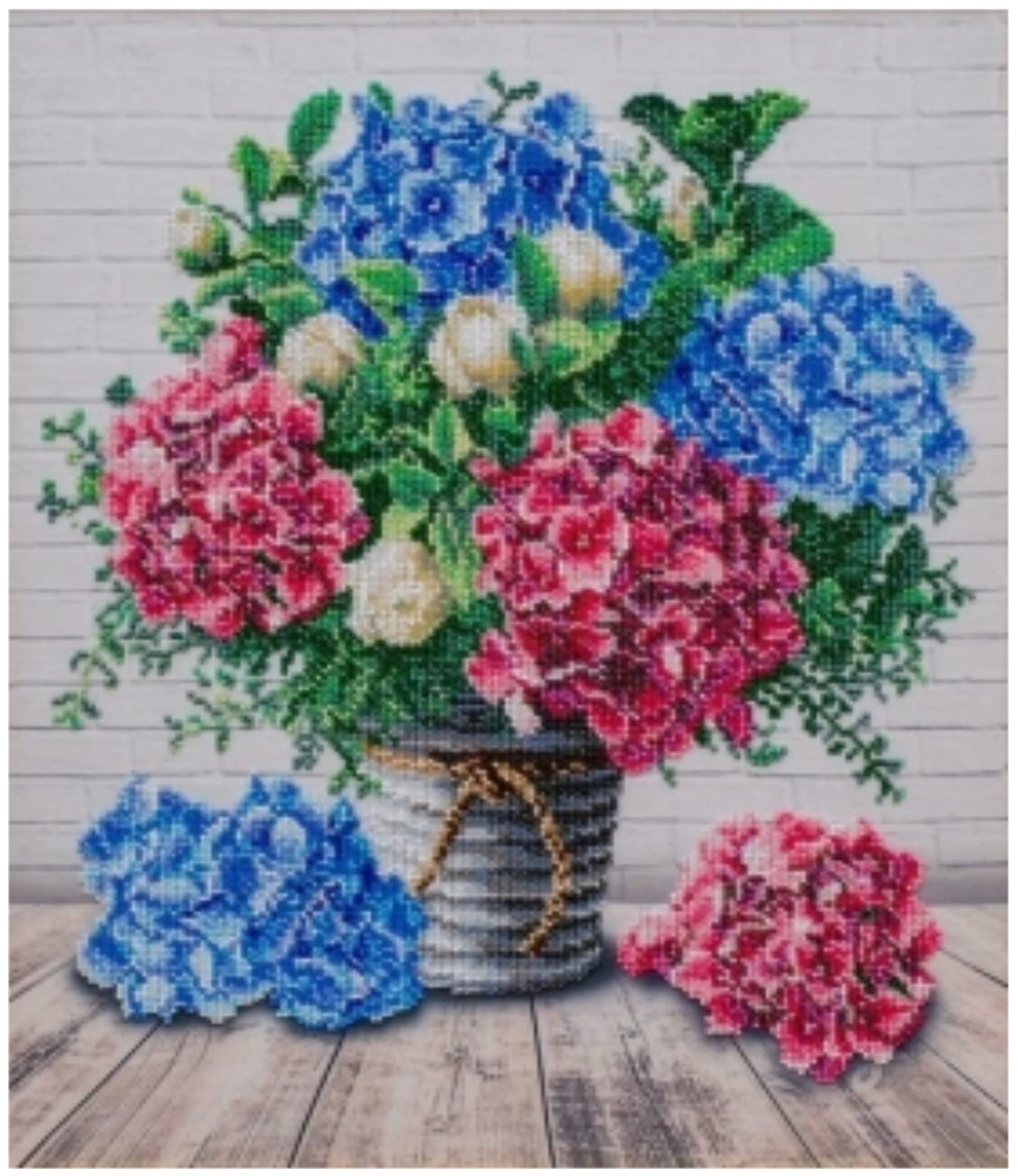 VDV Bead Embroidery Kit - Bouquet of Hydrangeas