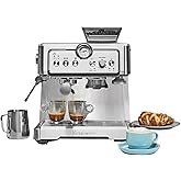 Kenmore Espresso Machine – Automatic Coffee Maker with Manual Tamper, Auto Cleaning, Milk Steamer & Frother, Bean Grinder, Brew Professional Barista Style Cappuccino, Café Latte