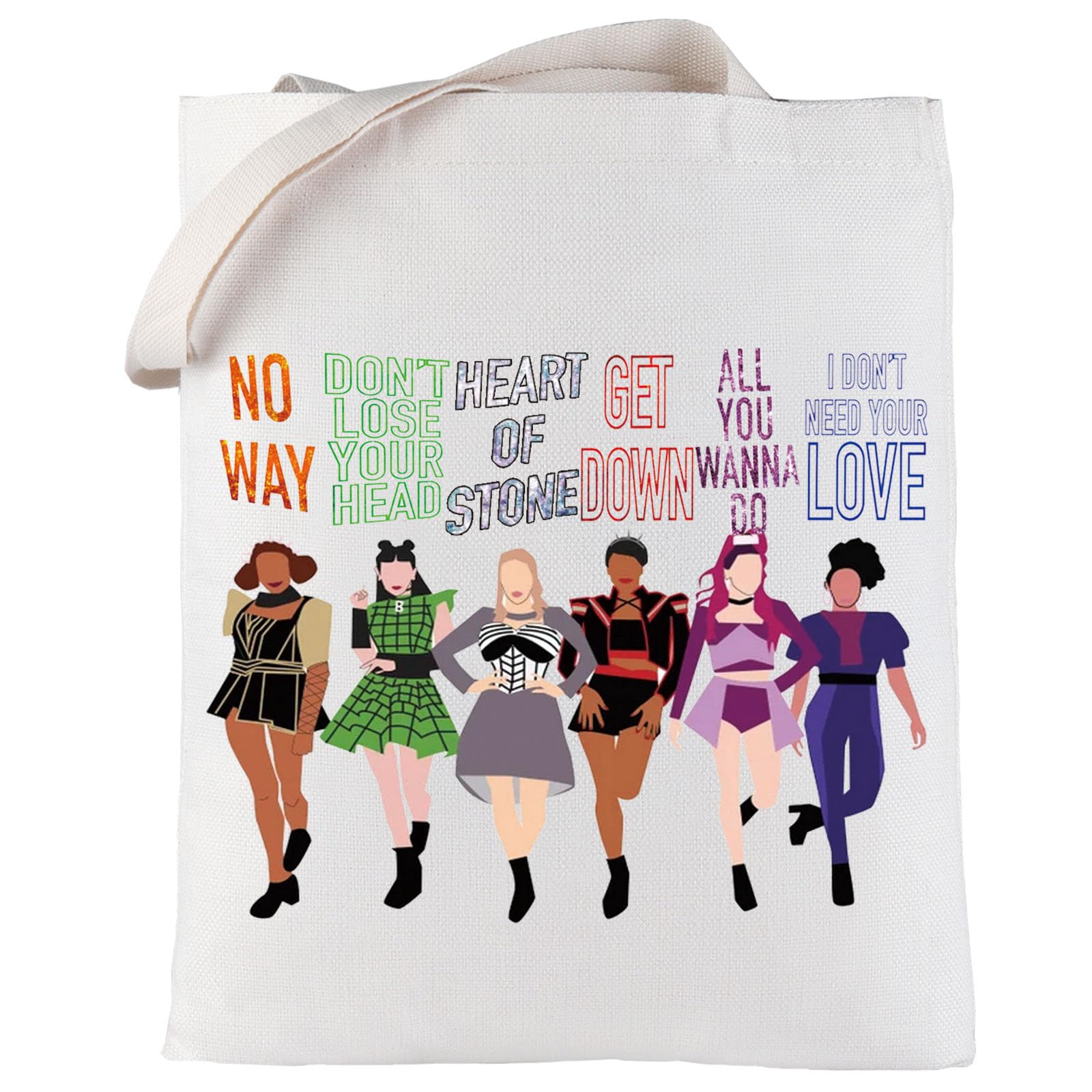 LEVLO Broadway Queen Cosmetic Make Up Bag Gift for Musical Theater Lover Six Queen Musical Make Up Zipper Pouch Bag for Women Girls, Six Queen Tote — image 1