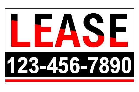 Amazon Com On Lease Promotion Banner 3 X 2 Ft Office Products