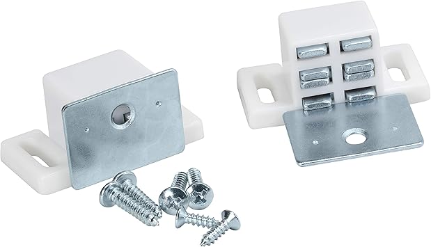 Rok Hardware Heavy Duty 15 Lb High Rise Cabinet Magnetic Catch White Nickel Cabinet Door Magnet 2 White Nickel Amazon Com