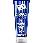Color Lux Direct Vibes Semi-Permanent Hair Color, Blue, Vibrant & Long-Lasting Shade, Ammonia-Free, Vegan, Sulfate-Free, Paraben-Free, 8 fl oz