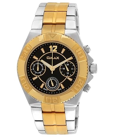 Omax Analog Black Dial Mens Watch - SS560