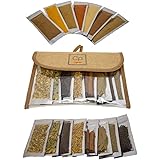 Cpise 15 ORGANIC Indian Spice & Seasoning Set - Ground Whole Indian Spices: Bay Leaves, Brown Mustard, Cardamom, Cayenne, Cin