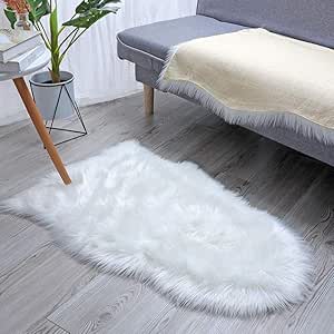 XMJ Alfombras peludas, alfombras de Piel de Oveja sintética, Alfombra