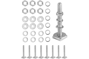 moroinriz T Slot Bolts for Thule, Yakima Roof Rack Cross Bars, Platform, Cargo Basket, Stainless Square T Track Bolt Adapter to Secure Bike/Ski/Kayak Rack, Solar Panel, Awning